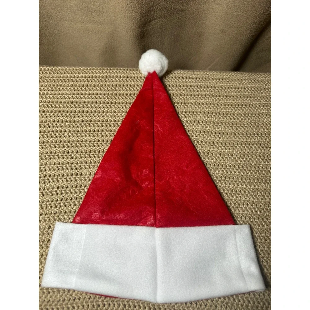 Peanuts Snoopy Christmas Santa Hat Red White Snowflake Embossed Holiday Lights